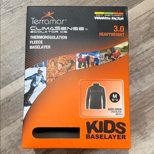 Terramar Climasense Kids Heavyweight Baselayer Top - Black W8753